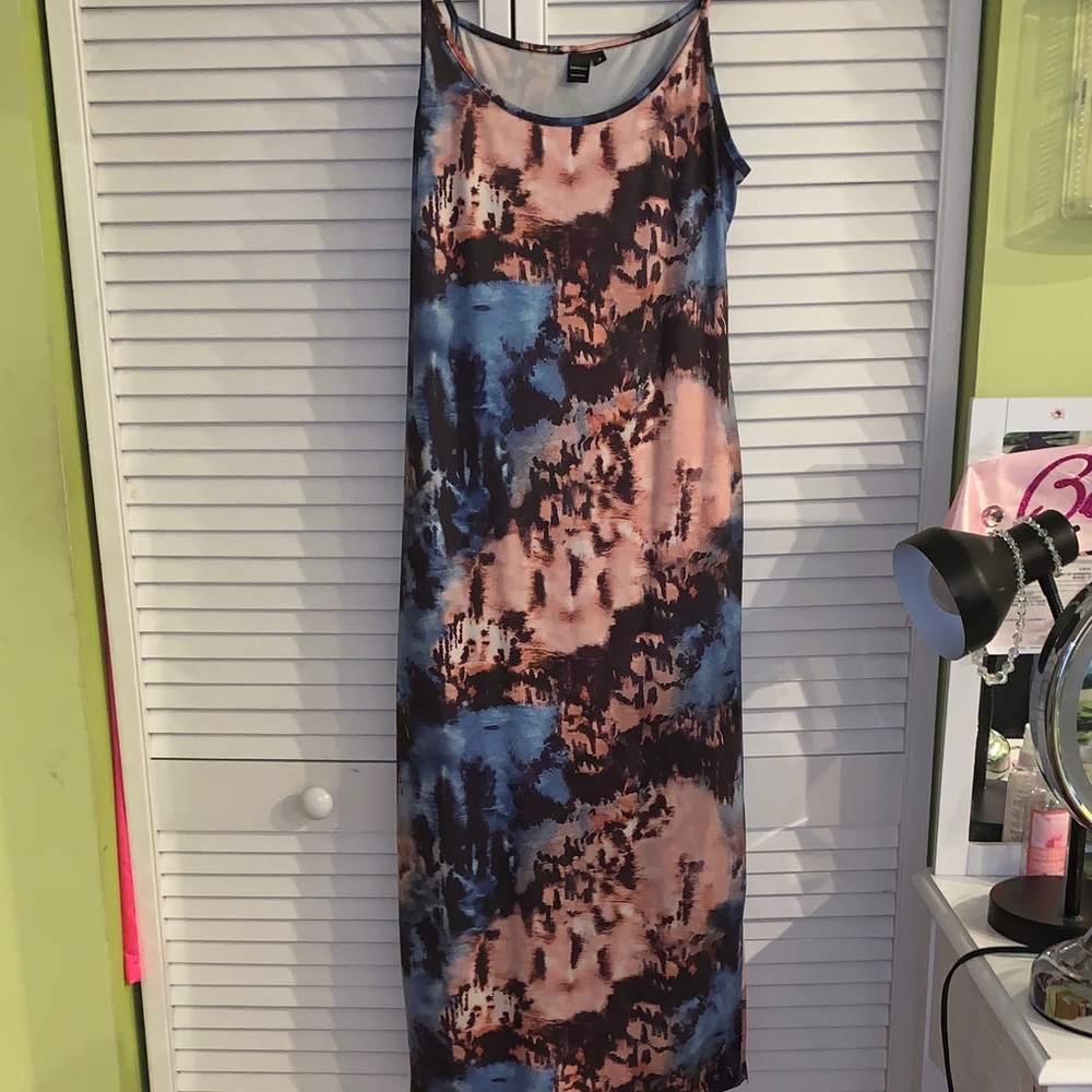 Abstract colorful bodycon Maxi Dress medium